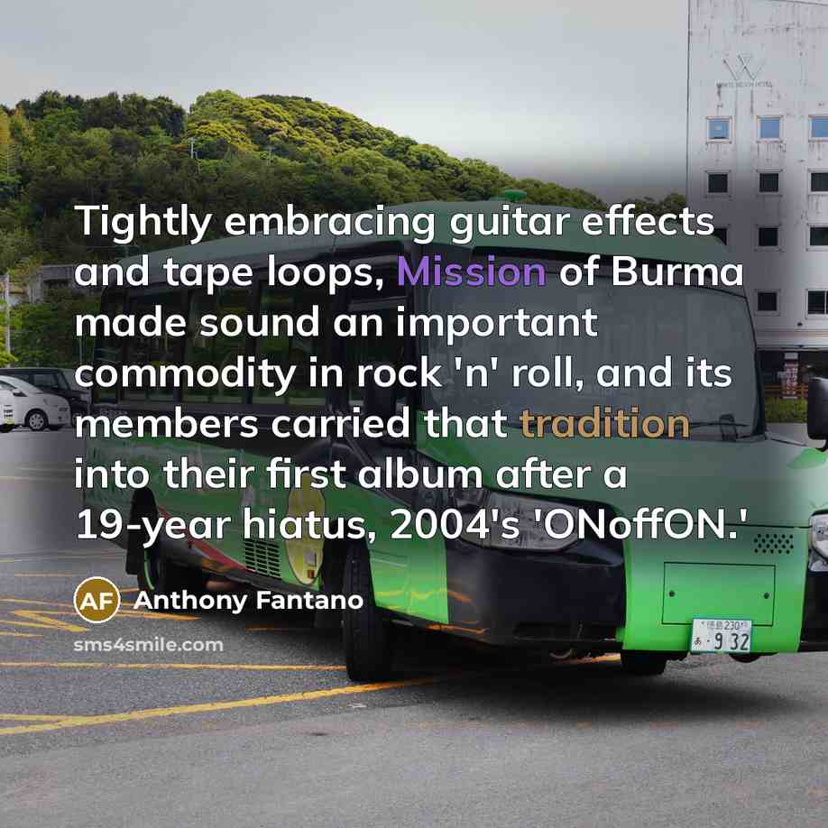 “Tightly embracing guitar effects and tape loops, Mission of Burma made sound an important commodity in rock 'n' roll, and its members carried that tradition into their first album after a 19-year hiatus, 2004's 'ONoffON.'” quote by Anthony Fantano