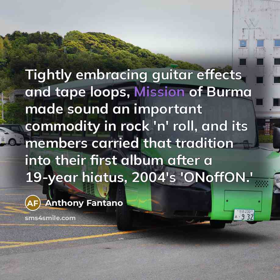 “Tightly embracing guitar effects and tape loops, Mission of Burma…” quote by Anthony Fantano