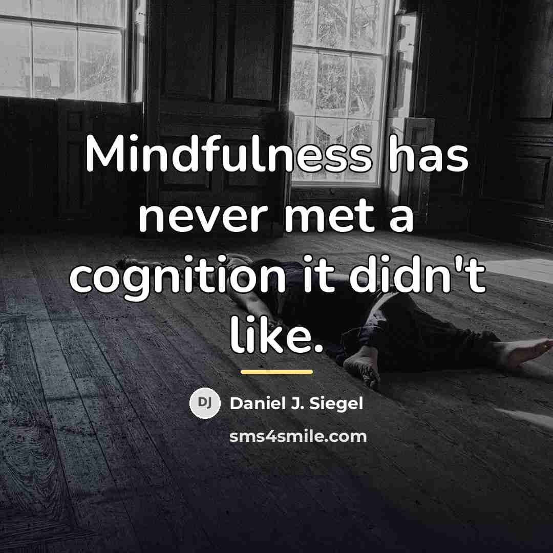 “Mindfulness has never met a cognition it didn't like.…” quote by Daniel J. Siegel