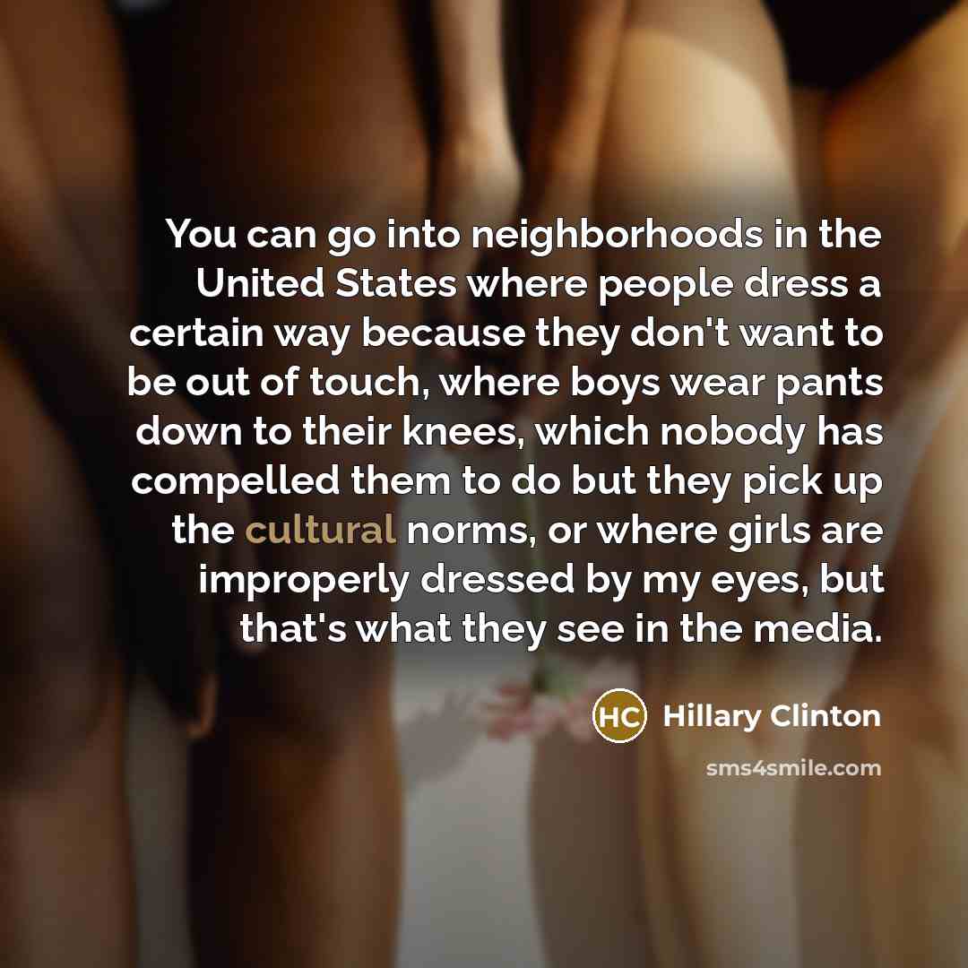 “You can go into neighborhoods in the United States where…” quote by Hillary Clinton