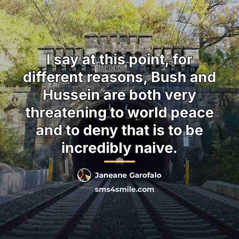 “I say at this point, for different reasons, Bush and…” quote by Janeane Garofalo