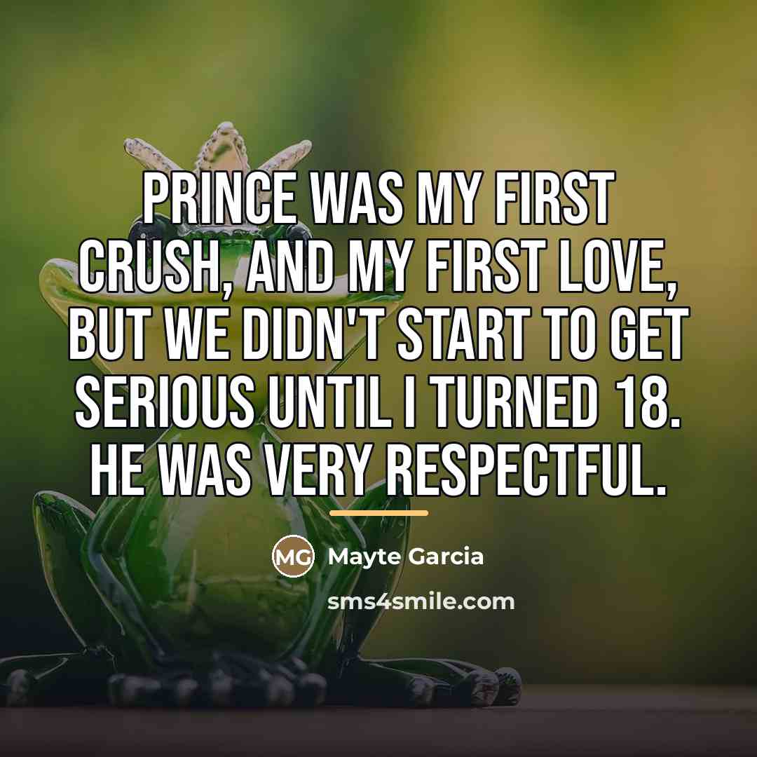 “Prince was my first crush, and my first love, but…” quote by Mayte Garcia