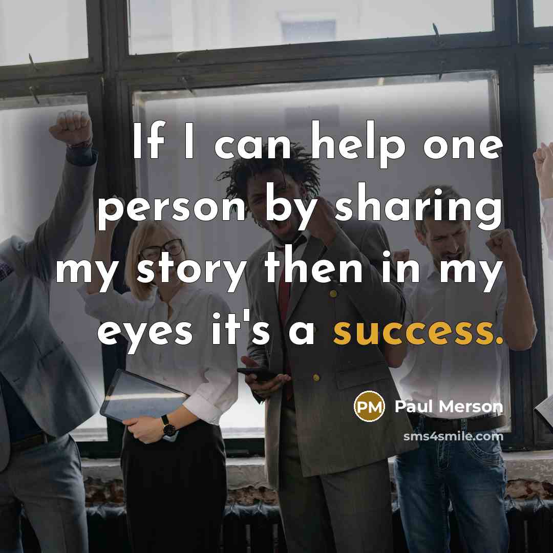 “If I can help one person by sharing my story…” quote by Paul Merson