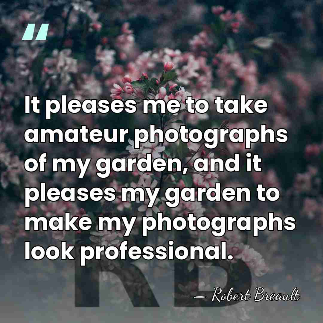 It pleases me to take amateur photographs of my garden, and it&hellip; - Robert Breault