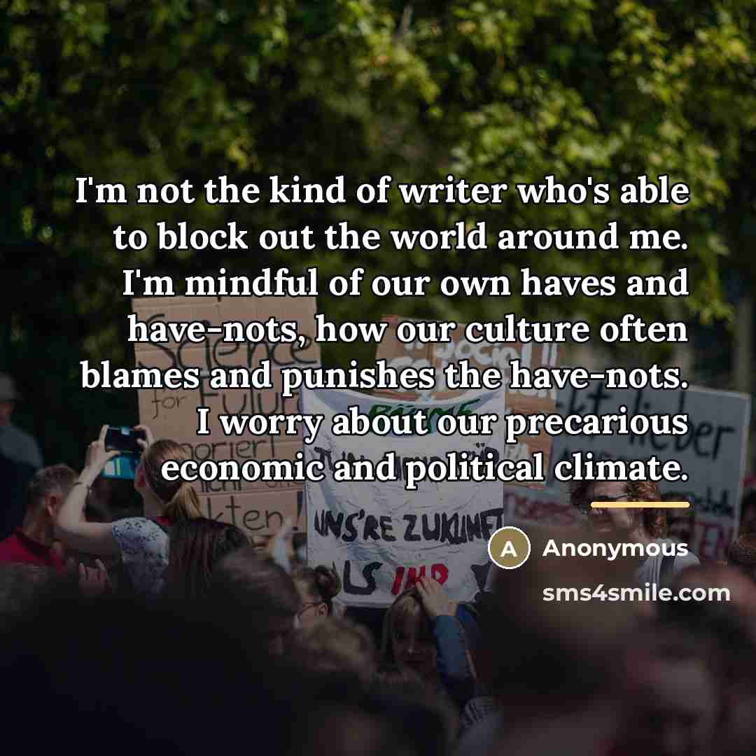 “I'm not the kind of writer who's able to block…” quote by Anonymous