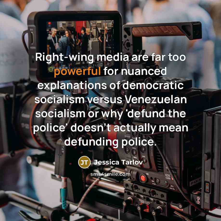“Right-wing media are far too powerful for nuanced explanations of…” quote by Jessica Tarlov