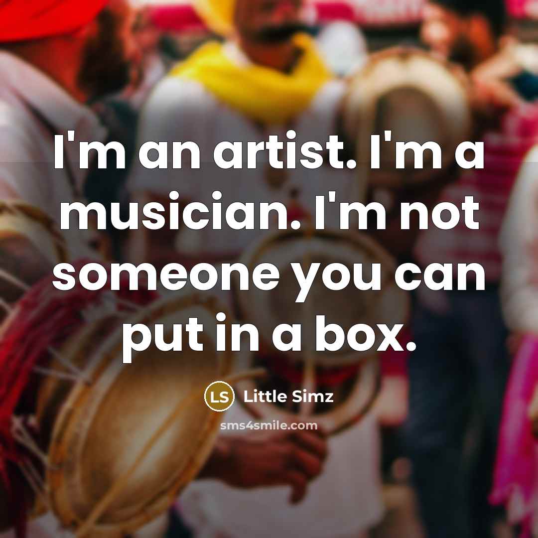 “I'm an artist. I'm a musician. I'm not someone you…” quote by Little Simz