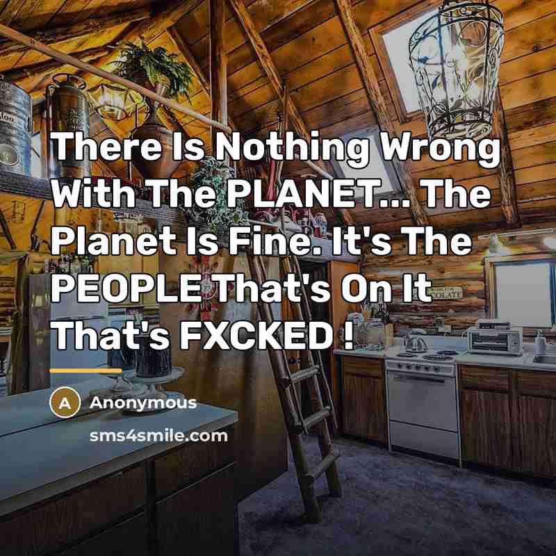 “There Is Nothing Wrong With The PLANET... The Planet Is…” quote by Anonymous
