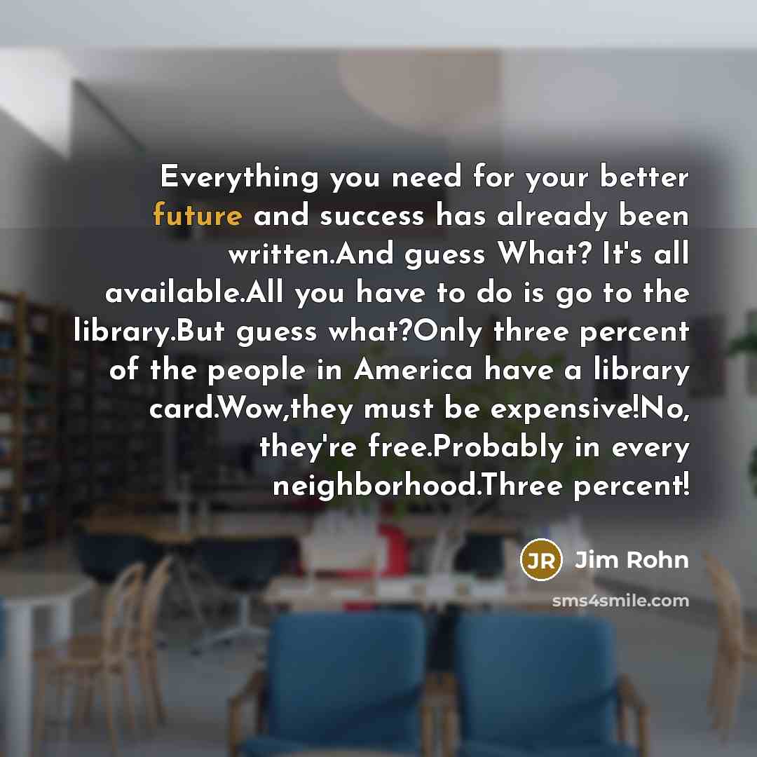 “Everything you need for your better future and success has…” quote by Jim Rohn