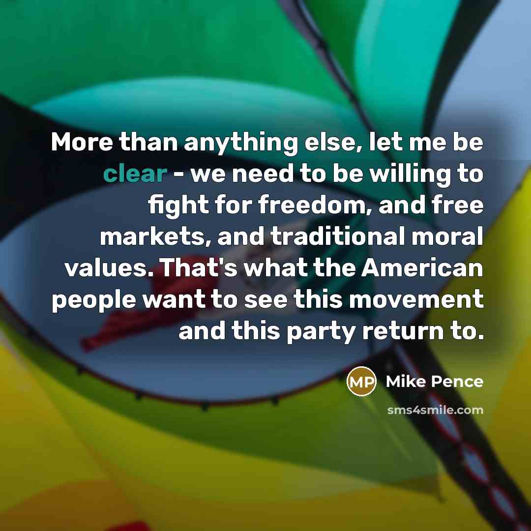 “More than anything else, let me be clear - we…” quote by Mike Pence