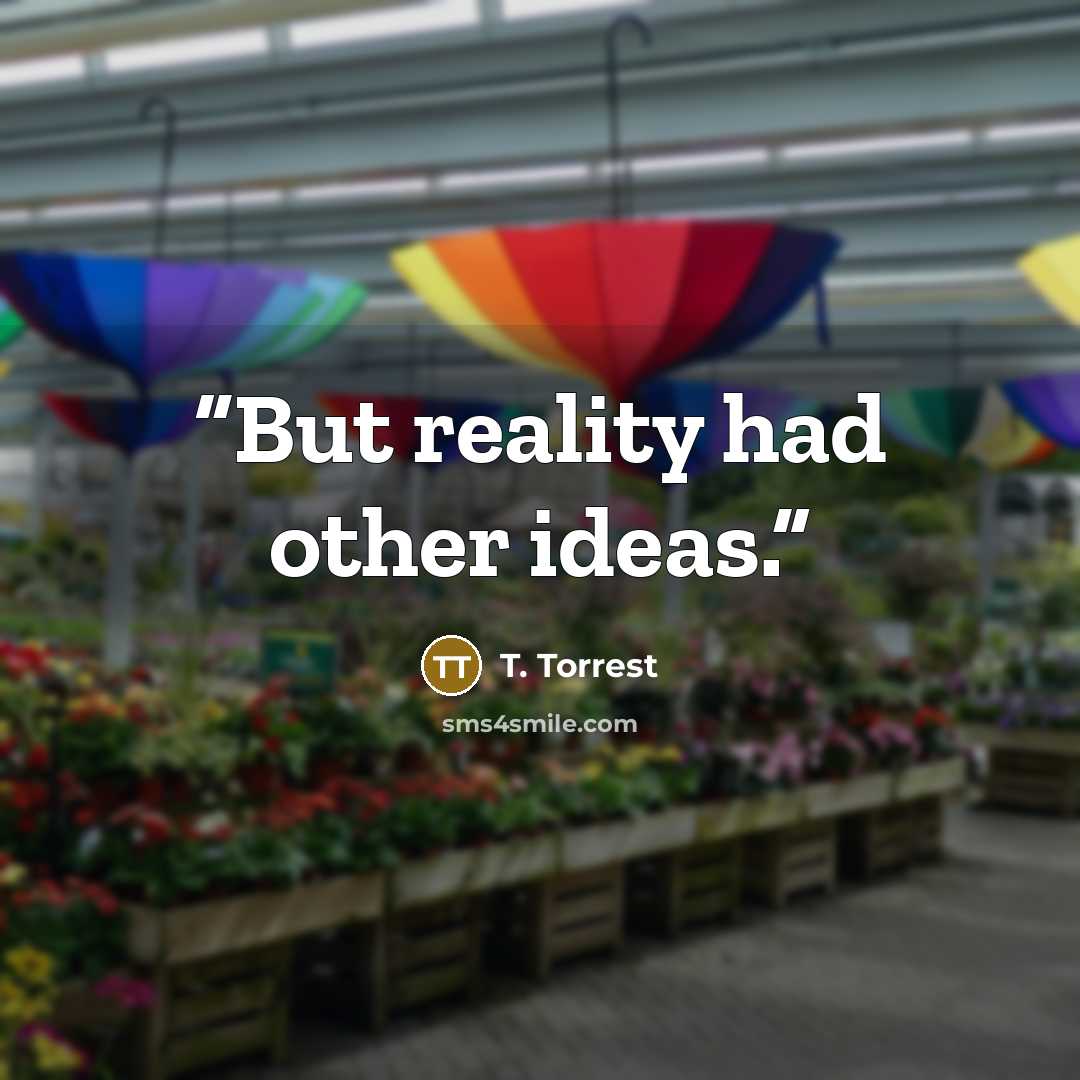 “But reality had other ideas.” quote by T. Torrest