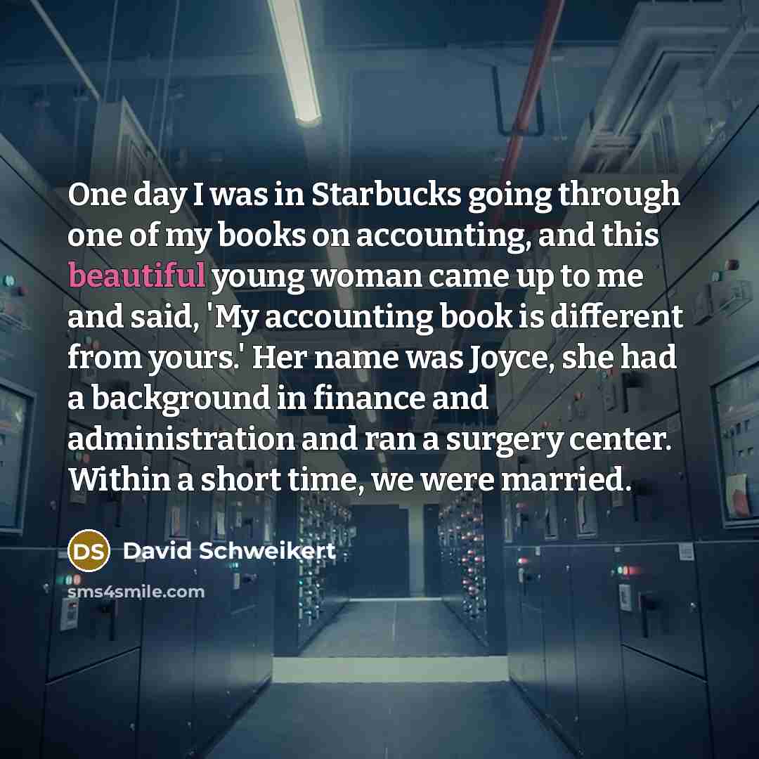 “One day I was in Starbucks going through one of…” quote by David Schweikert