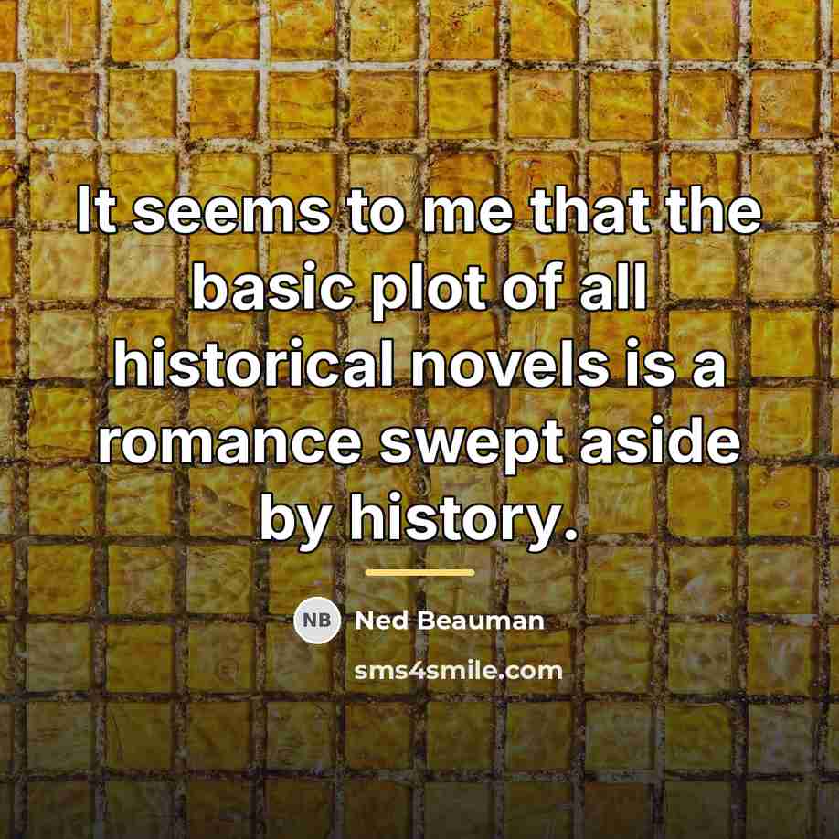 “It seems to me that the basic plot of all…” quote by Ned Beauman