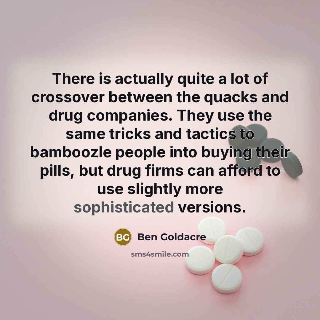 “There is actually quite a lot of crossover between the…” quote by Ben Goldacre