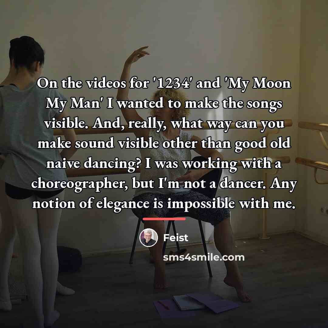 “On the videos for '1234' and 'My Moon My Man'…” quote by Feist