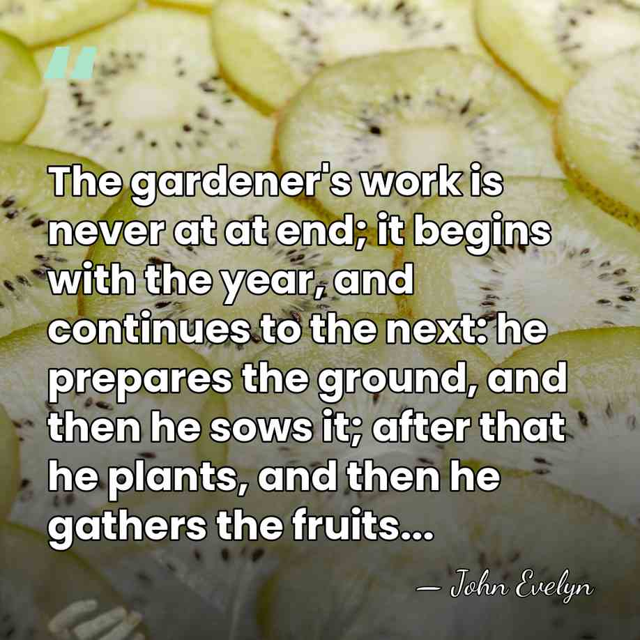 The gardener's work is never at at end; it begins with the&hellip; - John Evelyn