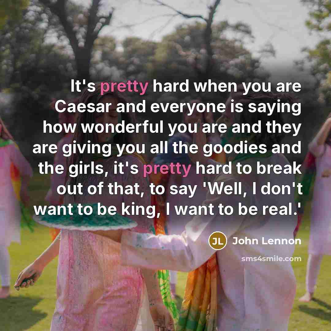 “It's pretty hard when you are Caesar and everyone is…” quote by John Lennon