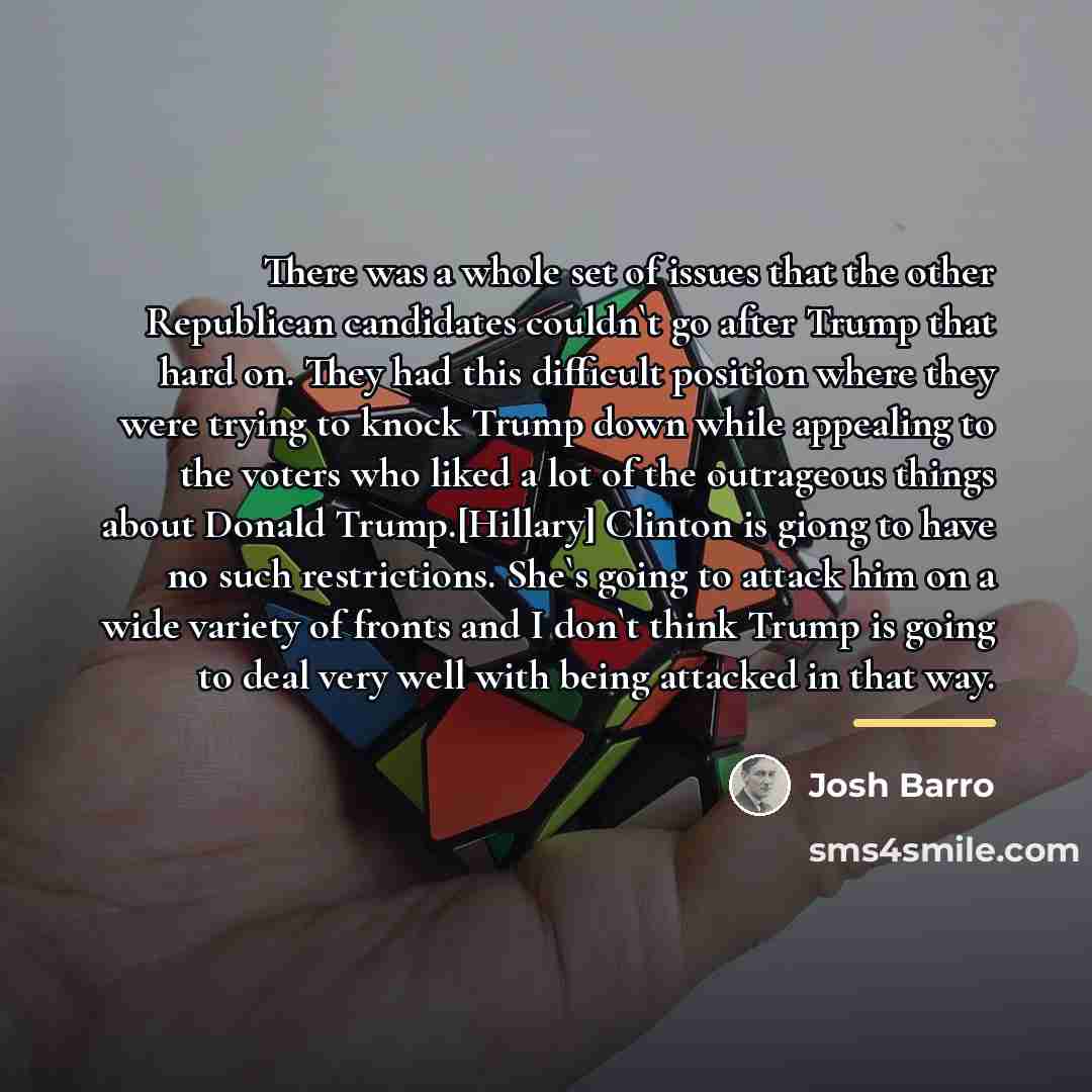 “There was a whole set of issues that the other…” quote by Josh Barro