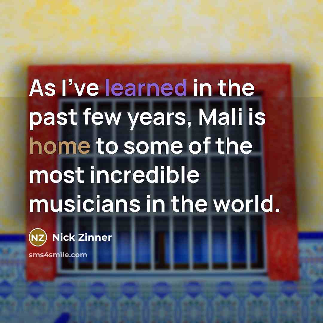 “As I've learned in the past few years, Mali is…” quote by Nick Zinner