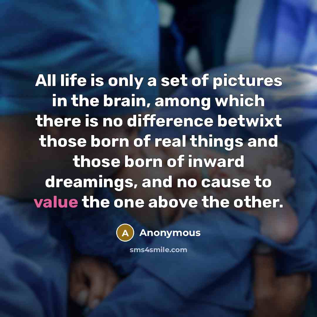 “All life is only a set of pictures in the…” quote by Anonymous