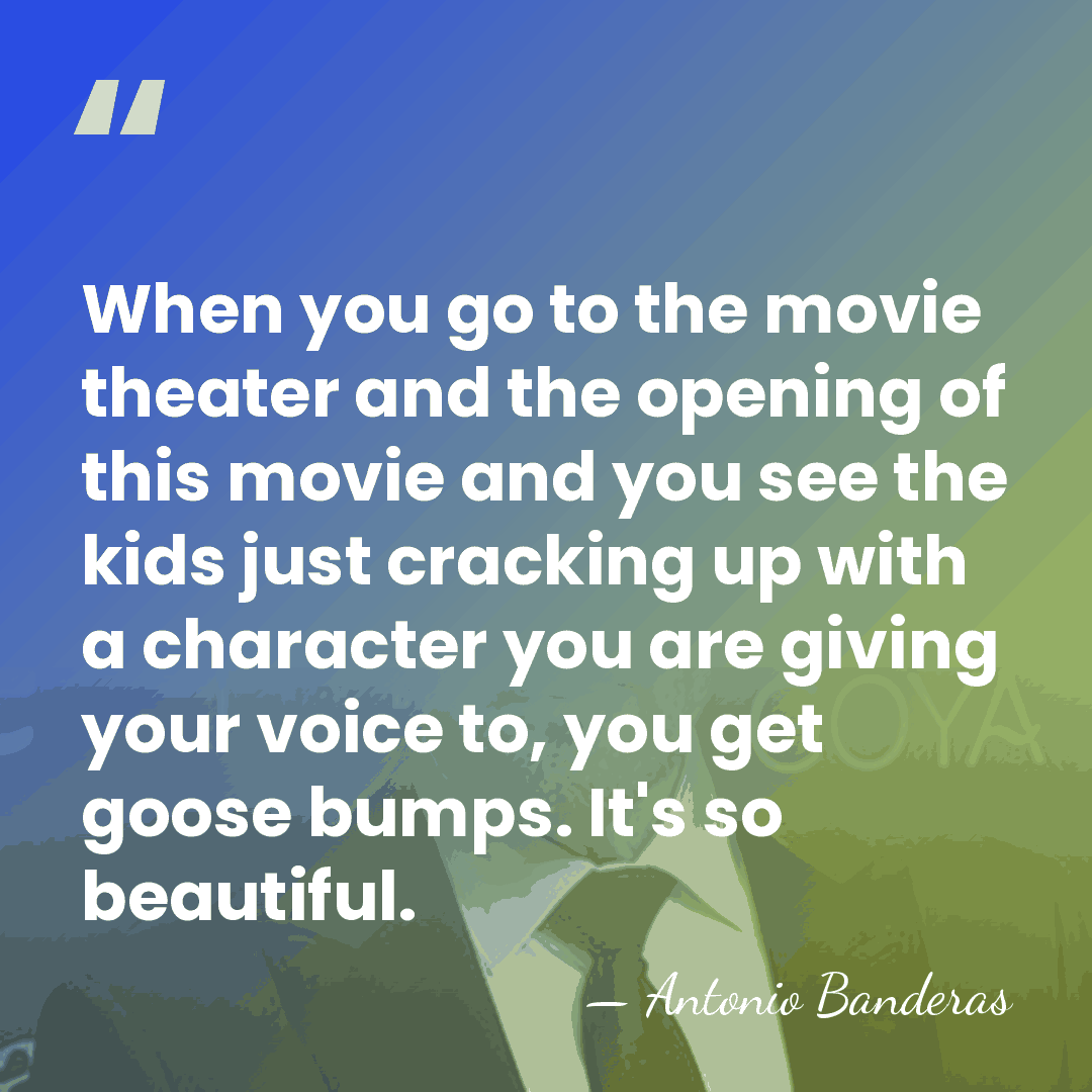 When you go to the movie theater and the opening of this&hellip; - Antonio Banderas