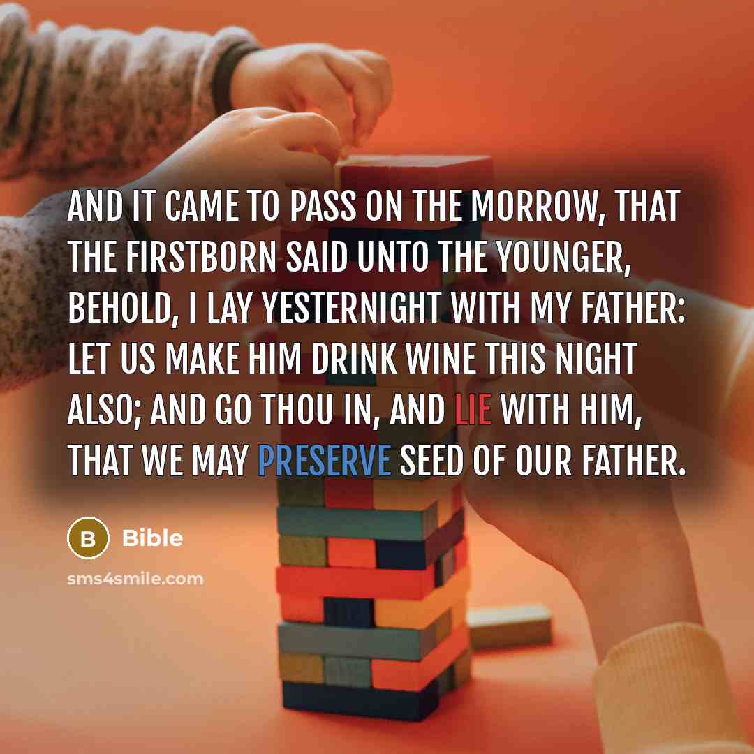 “And it came to pass on the morrow, that the…” quote by Bible