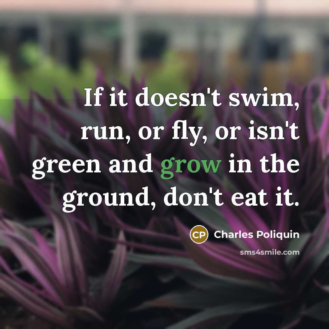 “If it doesn't swim, run, or fly, or isn't green…” quote by Charles Poliquin