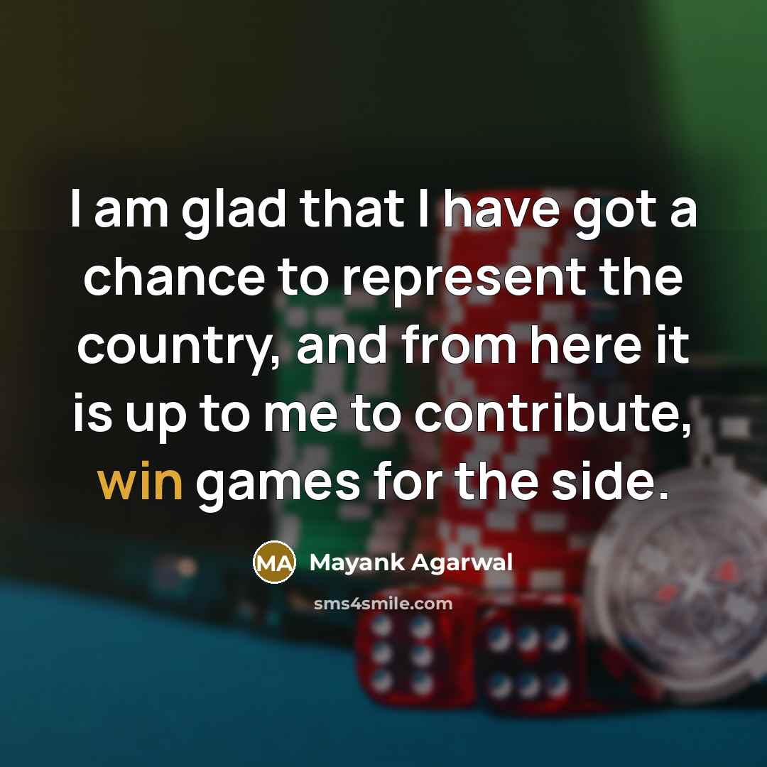 “I am glad that I have got a chance to…” quote by Mayank Agarwal