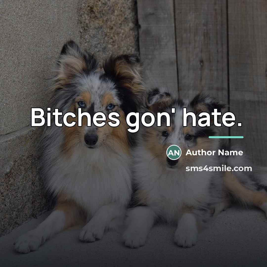 “Bitches gon' hate.…” quote by Author Name