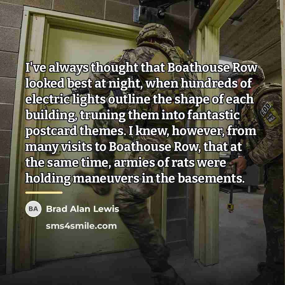 “I've always thought that Boathouse Row looked best at night,…” quote by Brad Alan Lewis