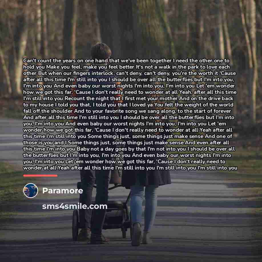 “Can't count the years on one hand that we've been…” quote by Paramore