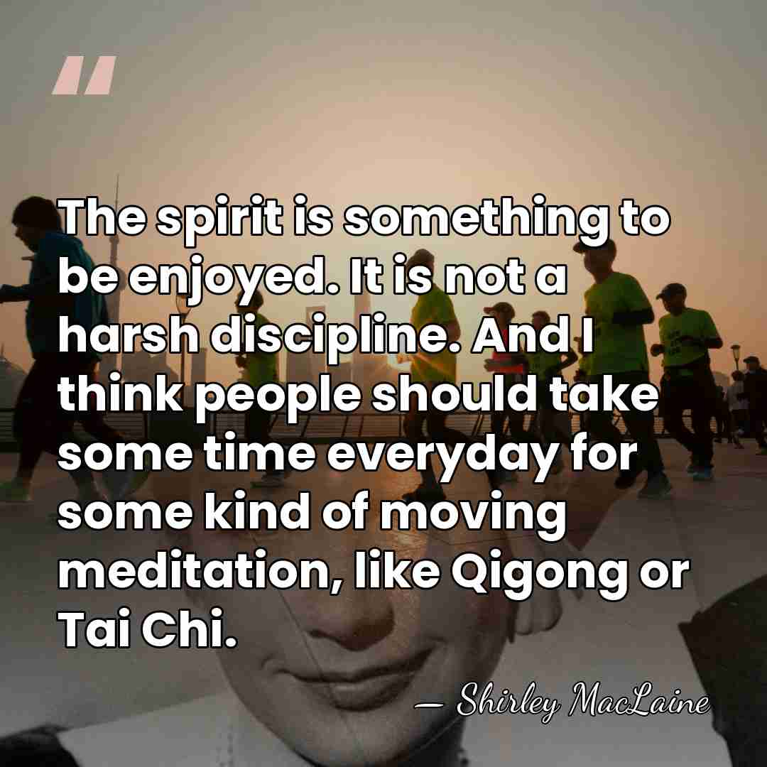 The spirit is something to be enjoyed. It is not a harsh&hellip; - Shirley MacLaine