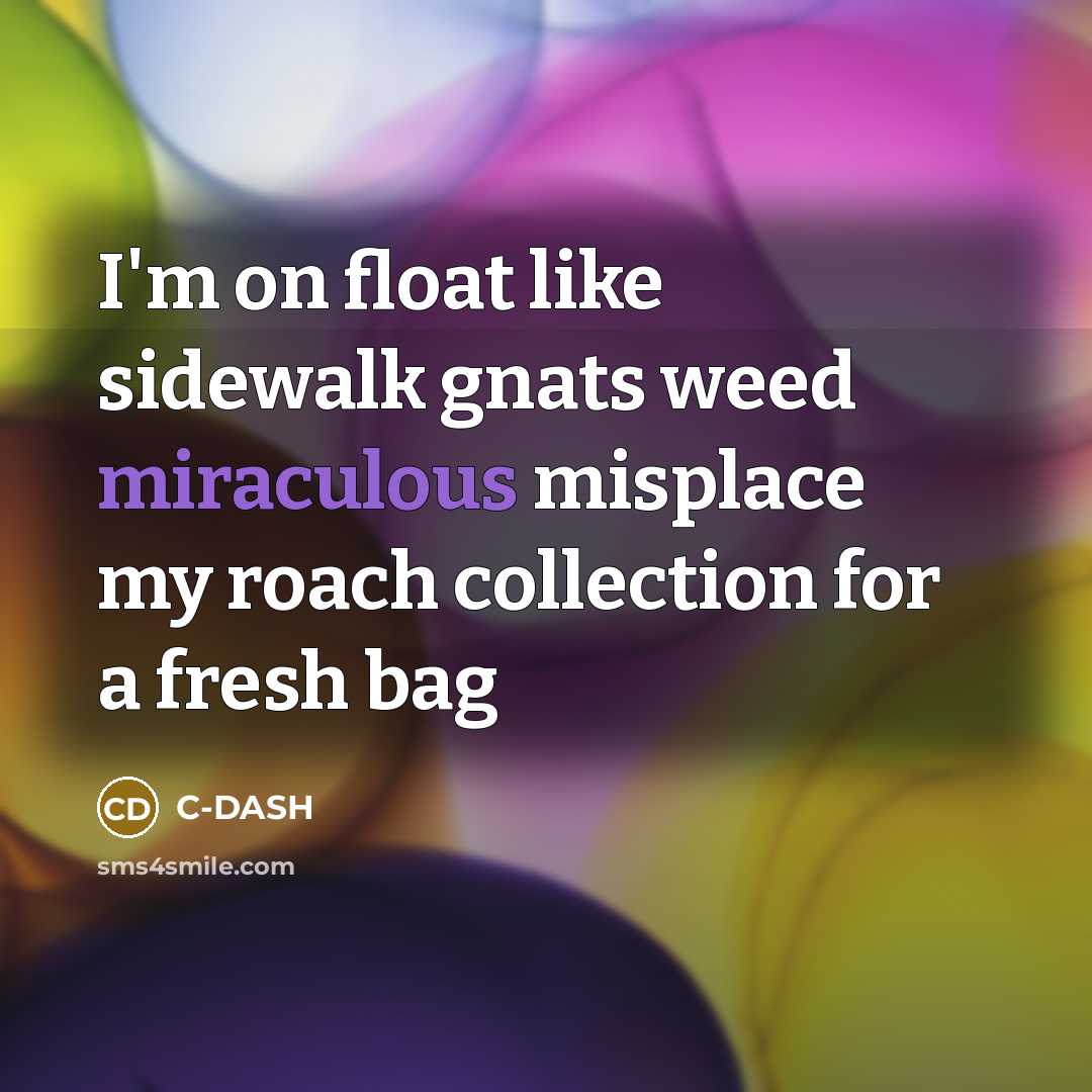 “I'm on float like sidewalk gnats weed miraculous misplace my…” quote by C-DASH