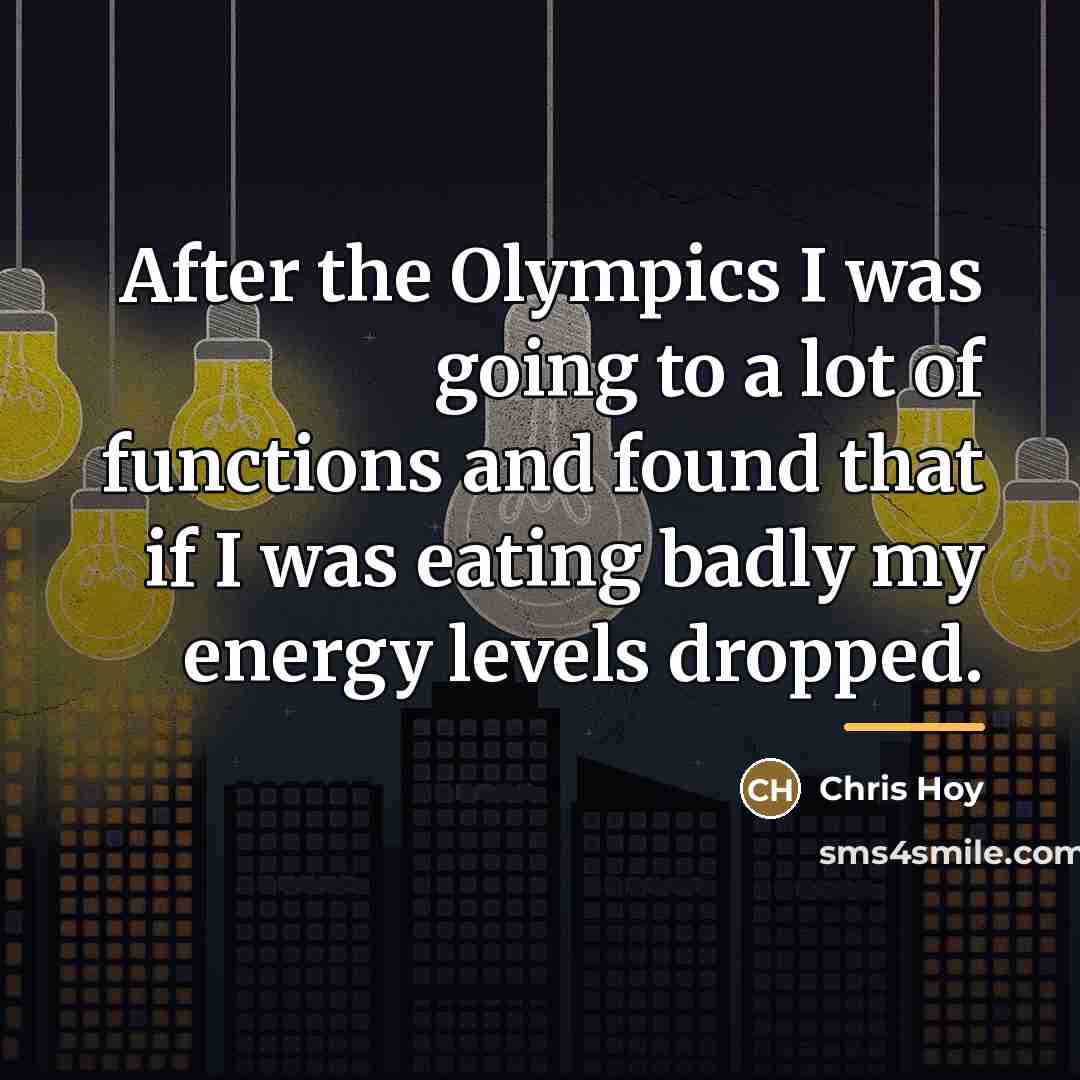 “After the Olympics I was going to a lot of…” quote by Chris Hoy