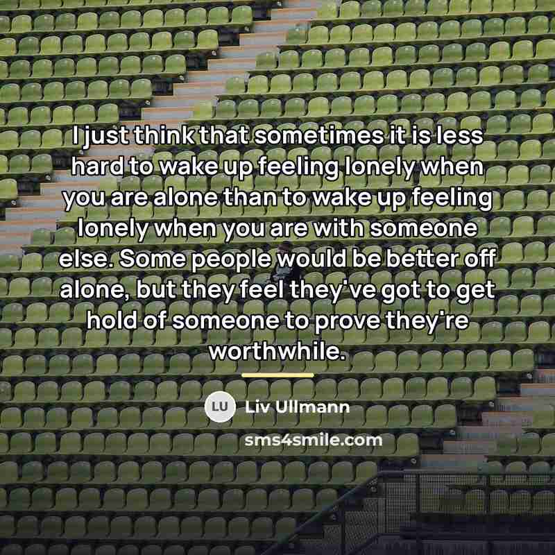“I just think that sometimes it is less hard to…” quote by Liv Ullmann