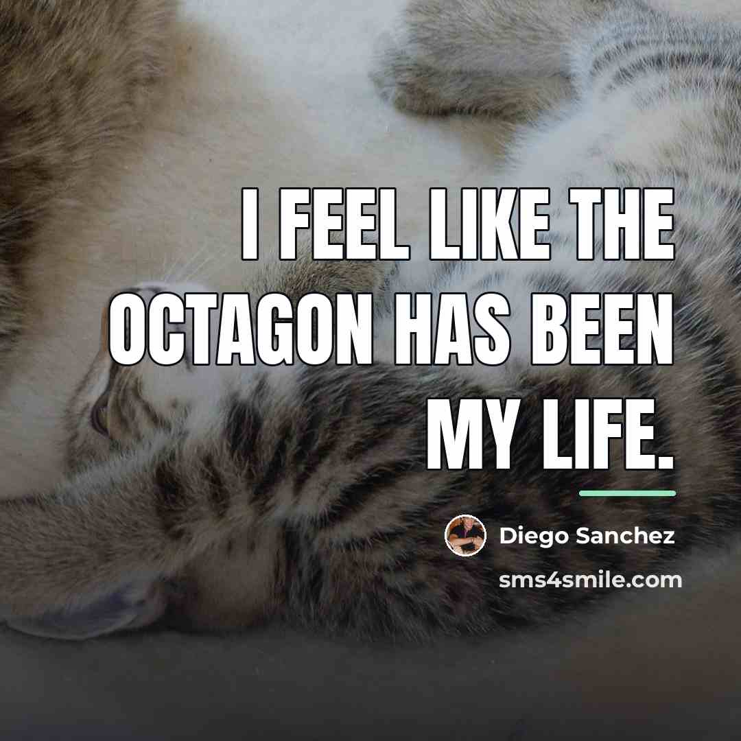 “I feel like the octagon has been my life.…” quote by Diego Sanchez