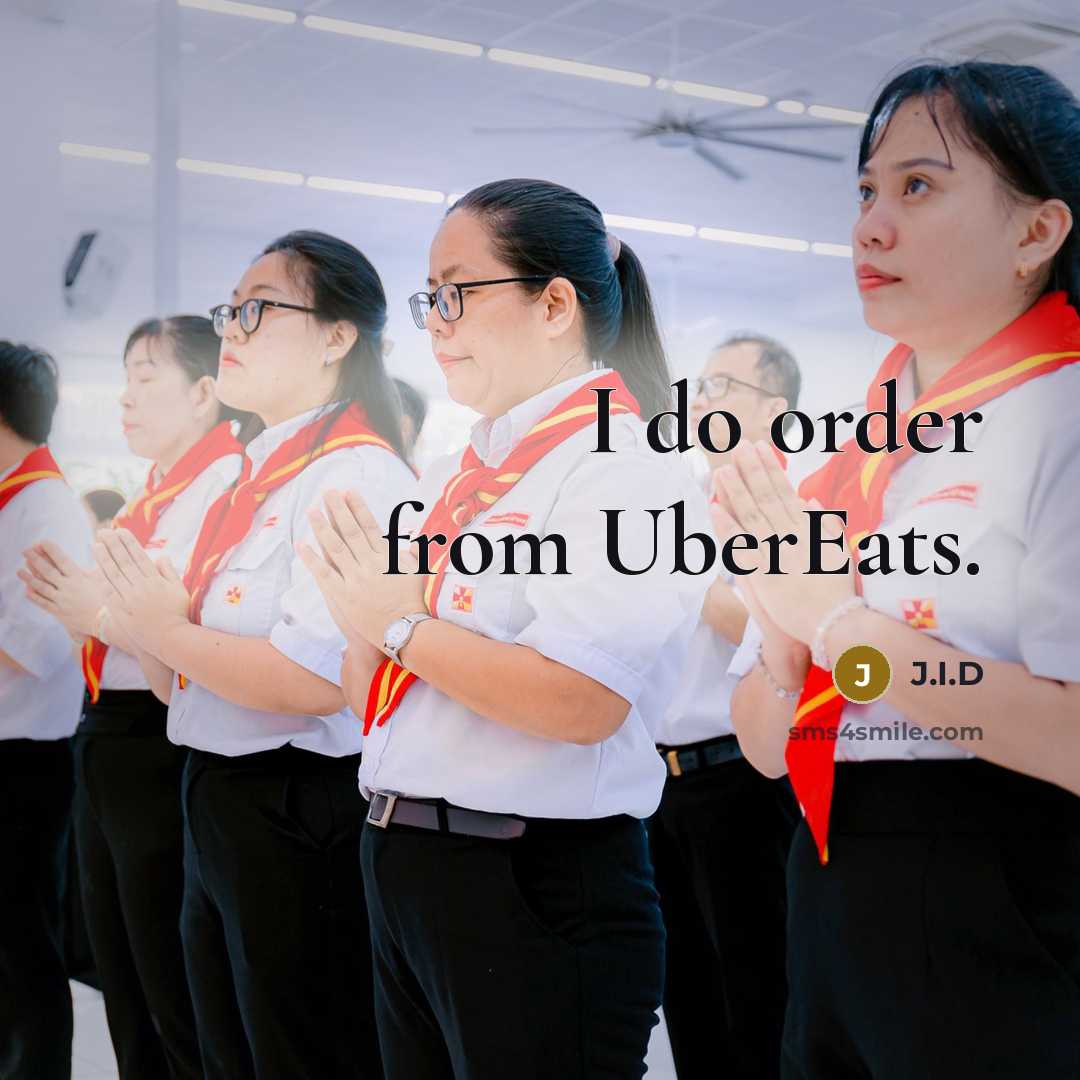 “I do order from UberEats.…” quote by J.I.D