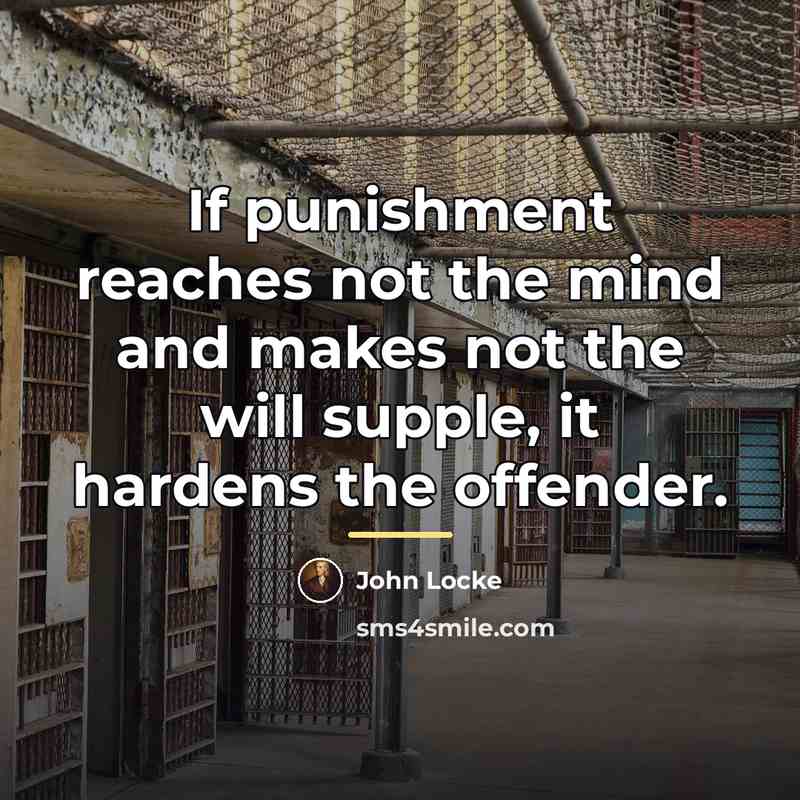 “If punishment reaches not the mind and makes not the…” quote by John Locke