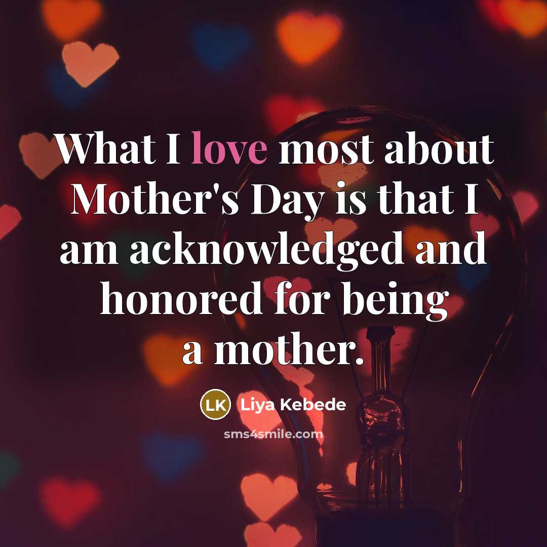 “What I love most about Mother's Day is that I…” quote by Liya Kebede