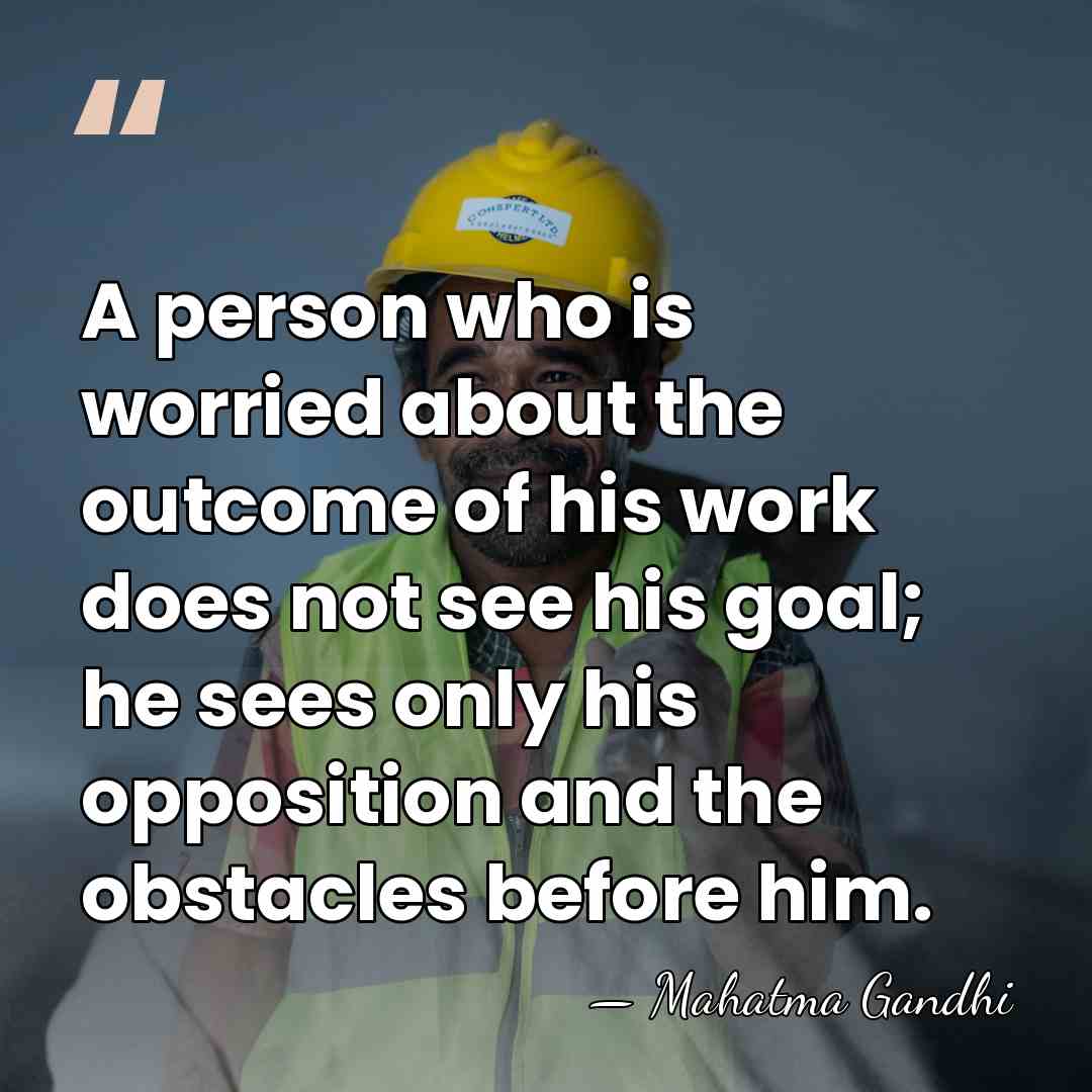 A person who is worried about the outcome of his work does&hellip; - Mahatma Gandhi