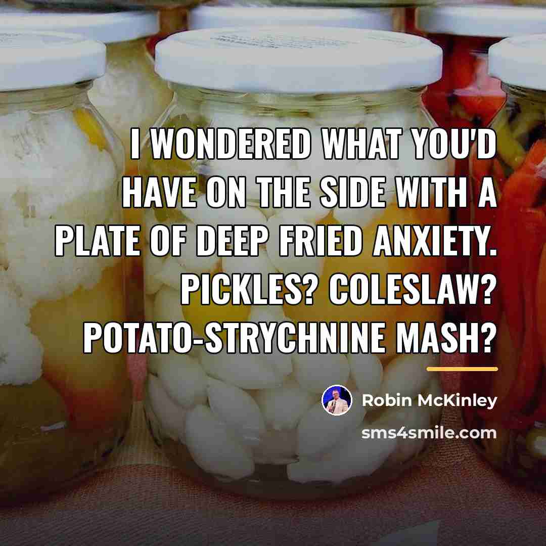 “I wondered what you'd have on the side with a…” quote by Robin McKinley
