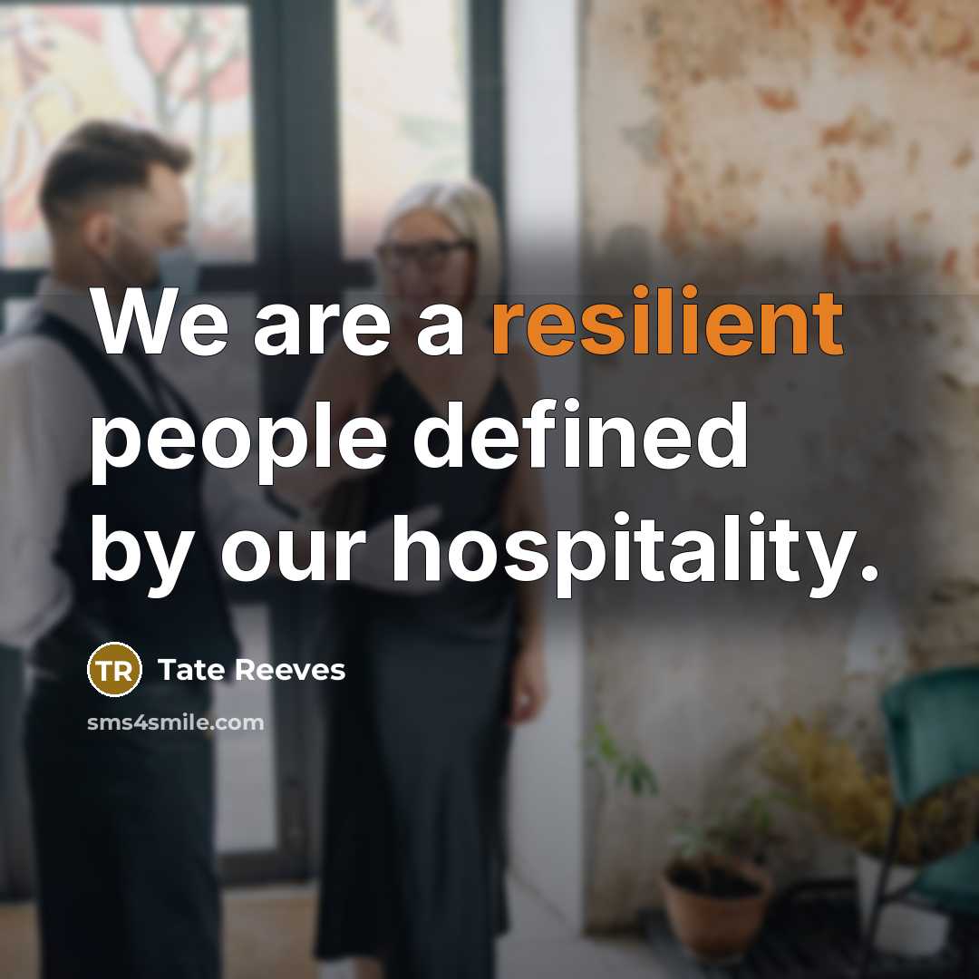 “We are a resilient people defined by our hospitality.…” quote by Tate Reeves