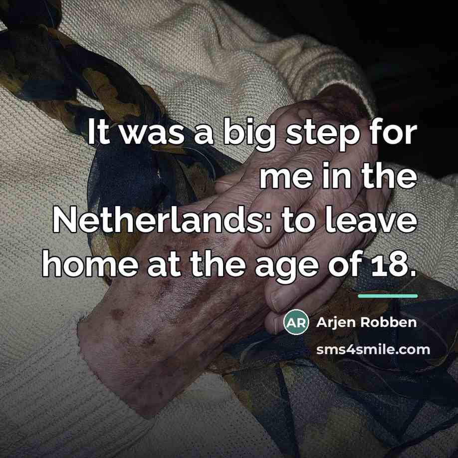 “It was a big step for me in the Netherlands:…” quote by Arjen Robben