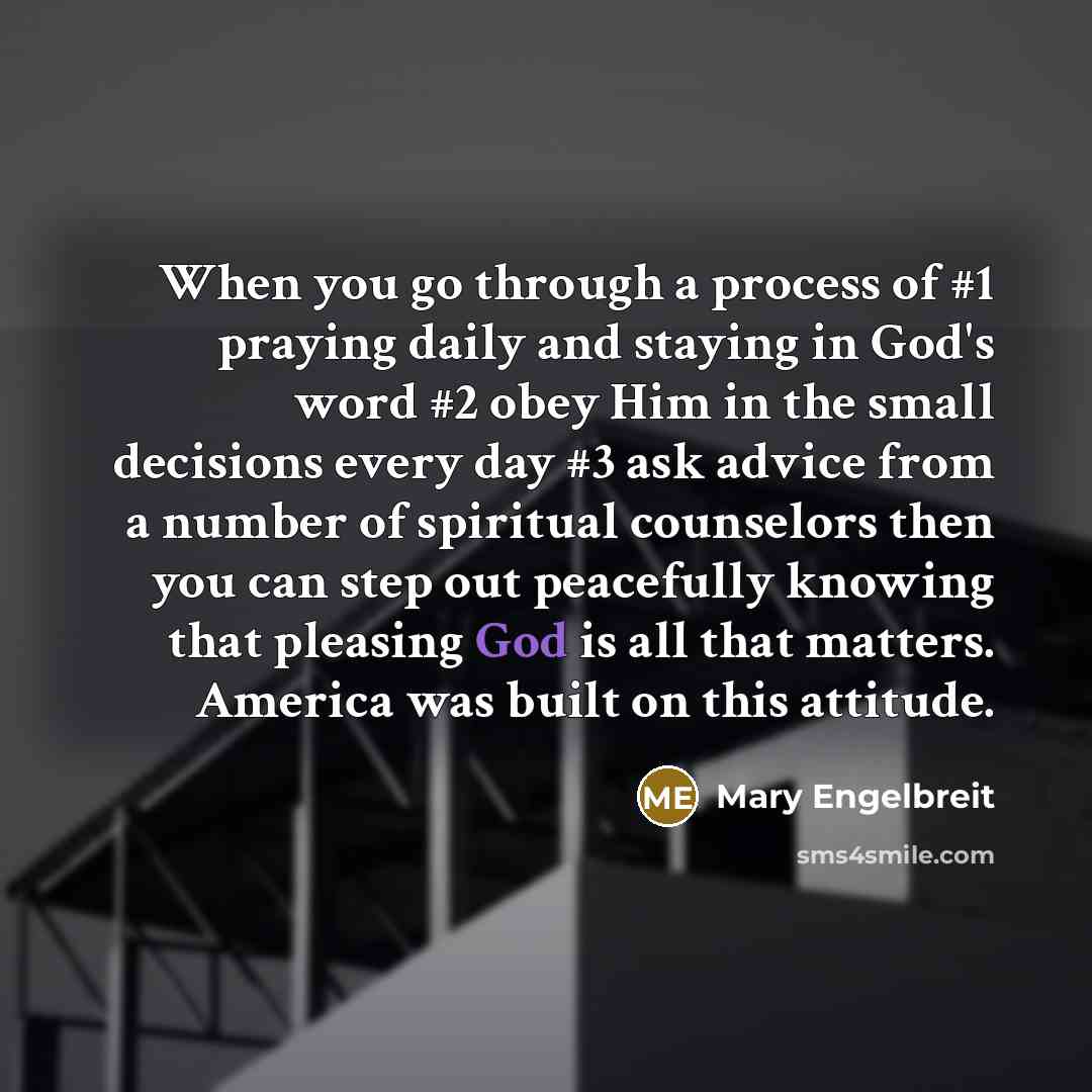 “When you go through a process of #1 praying daily…” quote by Mary Engelbreit