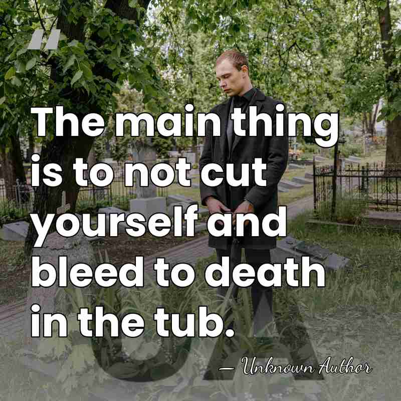 The main thing is to not cut yourself and bleed to death&hellip; - Frankie Andreu