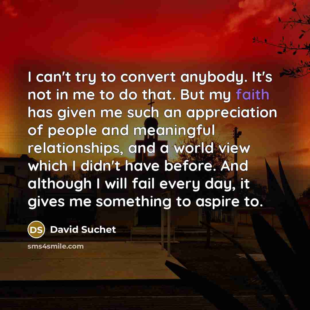 “I can't try to convert anybody. It's not in me…” quote by David Suchet