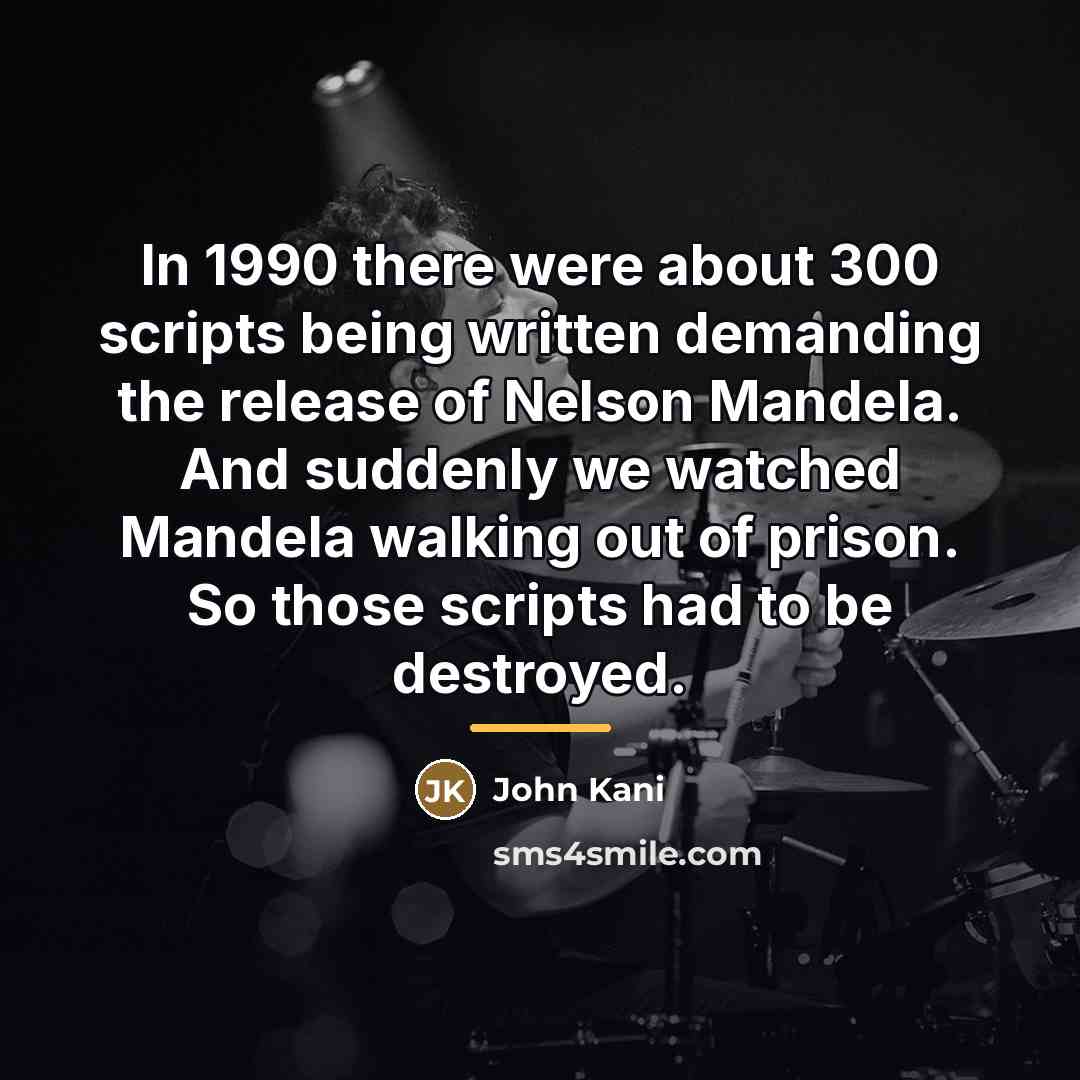 “In 1990 there were about 300 scripts being written demanding…” quote by John Kani