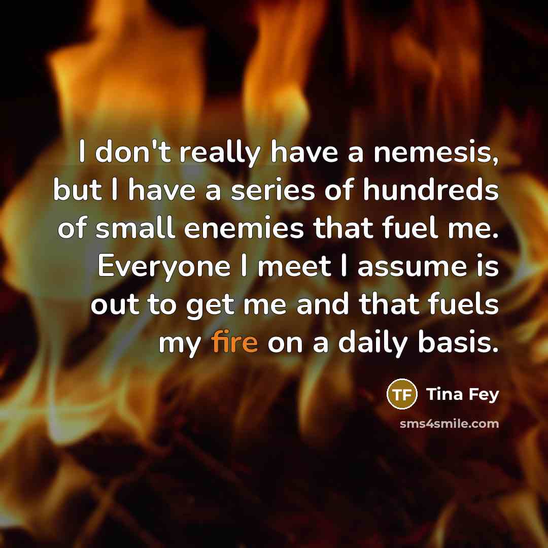 “I don't really have a nemesis, but I have a…” quote by Tina Fey