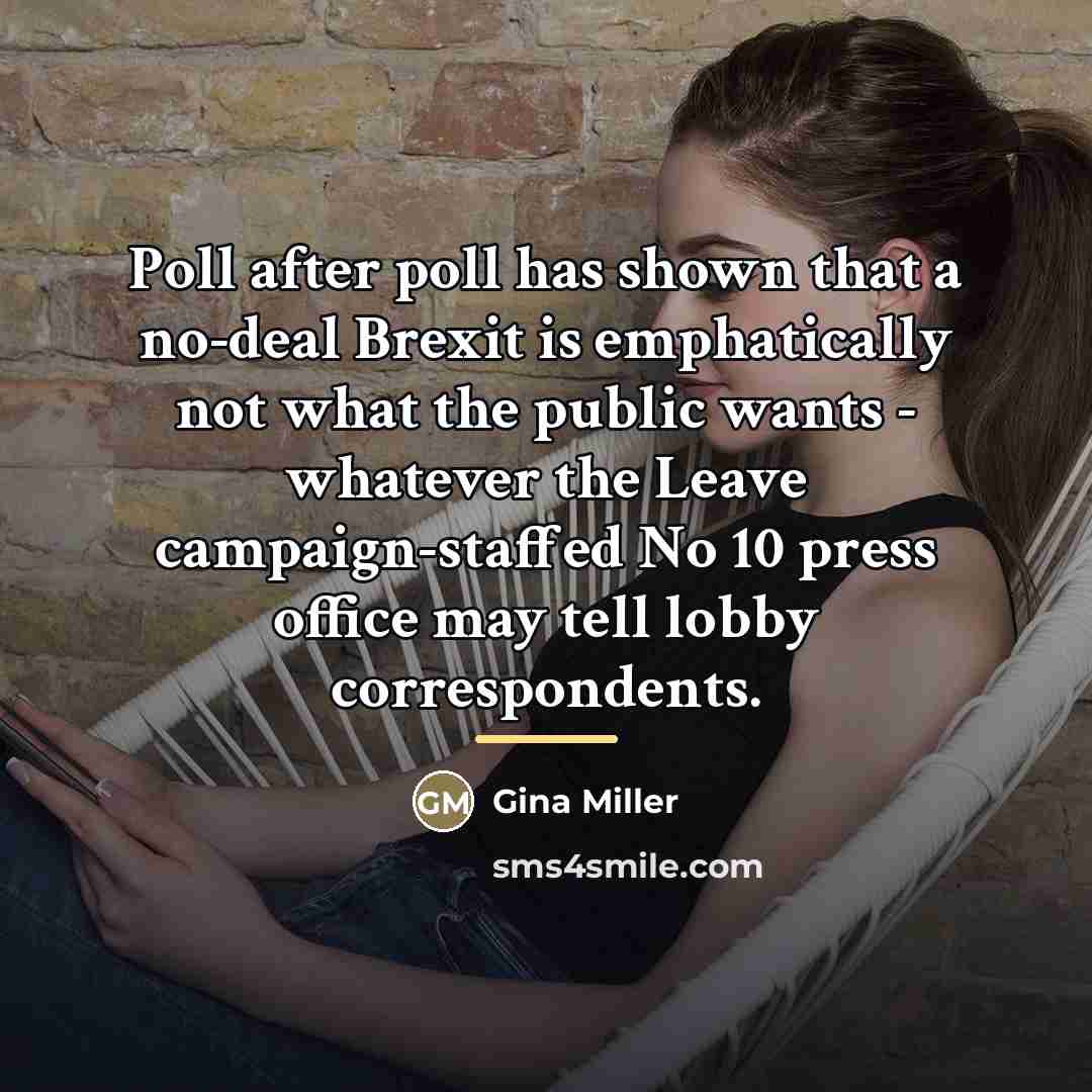 “Poll after poll has shown that a no-deal Brexit is…” quote by Gina Miller