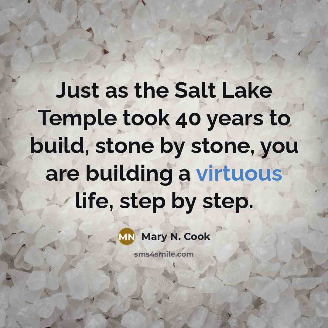 “Just as the Salt Lake Temple took 40 years to…” quote by Mary N. Cook